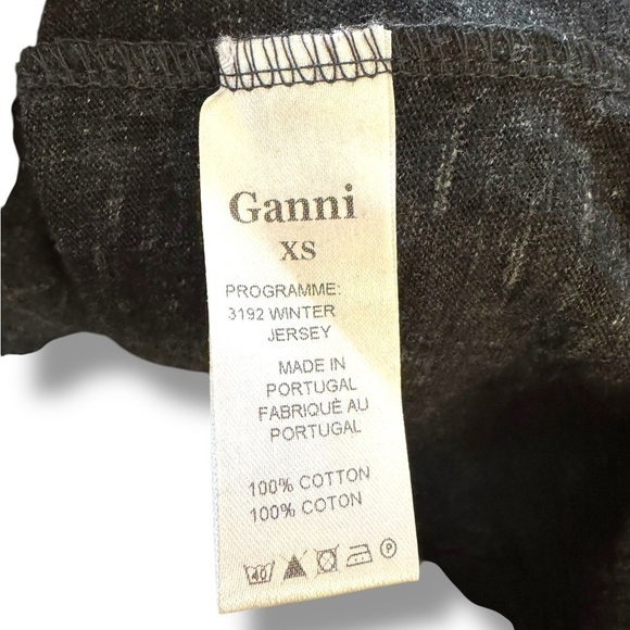 Ganni Scoop Neck Mini Dress XS Grey A-Line Excellent‎ Condition - Picture 4 of 8